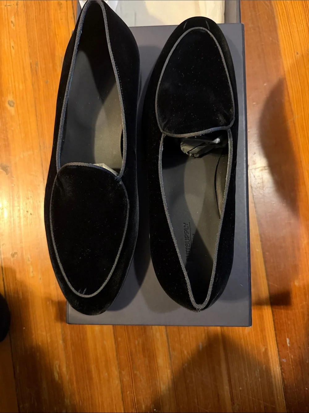 Suitsupply Black Velvet Men's Loafers
